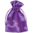 Purple satin pouch