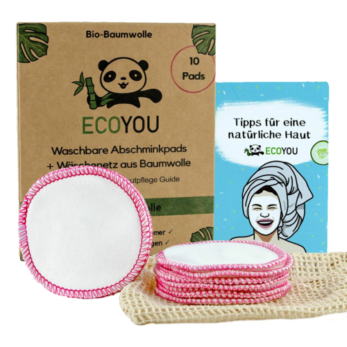 EcoYou washable make-up removal pads Pink